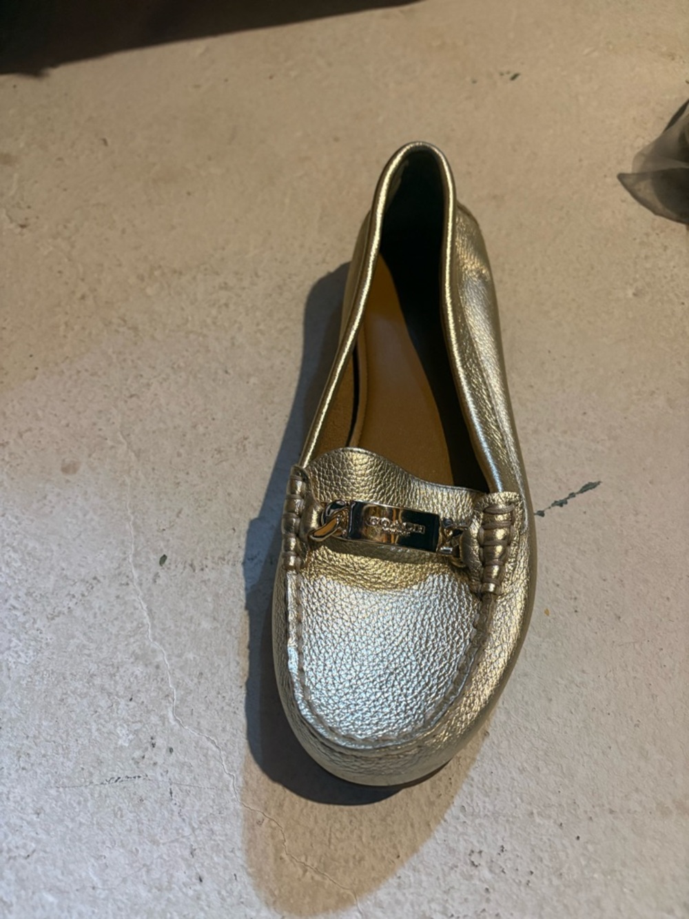 Coach Metallic Silver Women's Loafers